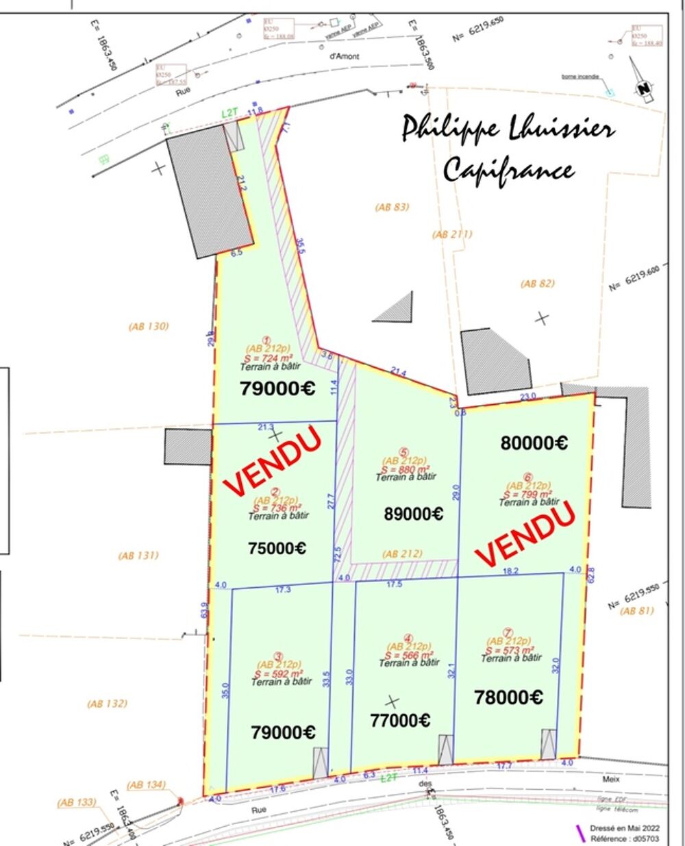 Vente Terrain Dpt Cte d'Or (21),  vendre BESSEY LES CITEAUX terrain - Terrain de 566,00 m Bessey les citeaux