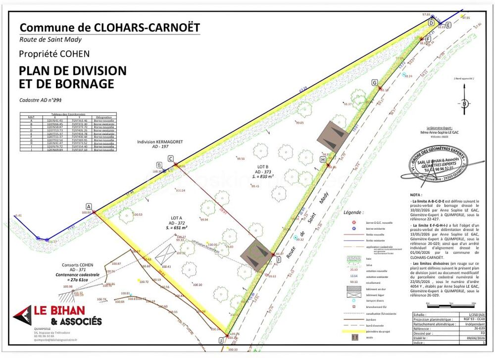 Vente Terrain Votre futur projet de vie entre bourg et océan ! Clohars carnoet