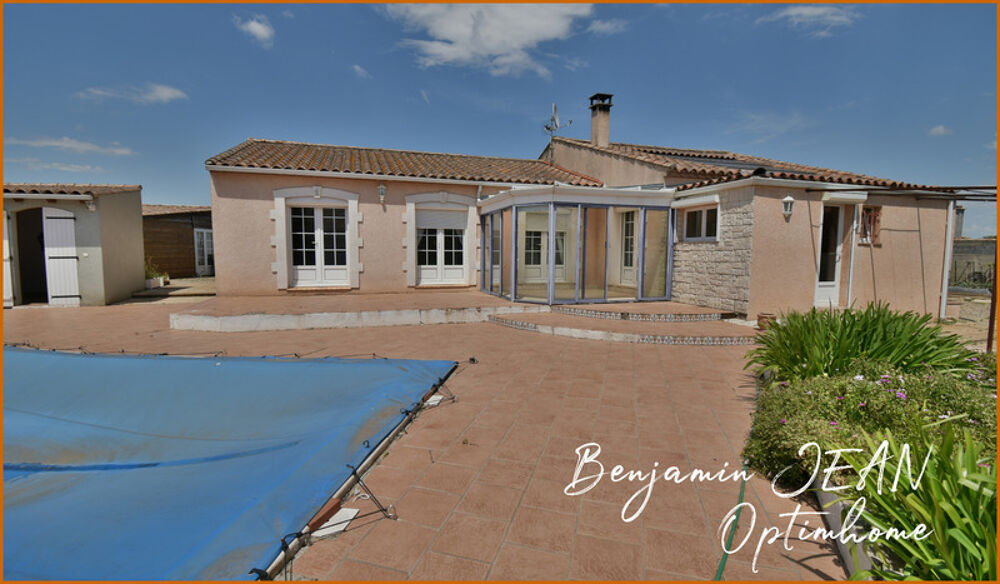 Maison de plain-pied 166m² avec piscine sur 1200m² à Sérignan  Gros potentiel !