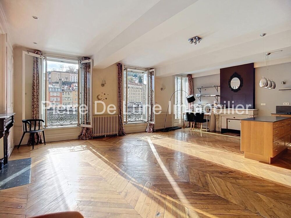Vue Saône et Fourvière, appartement 112 m² Quai St-Vincent