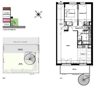  Appartement � vendre 3 pi�ces 67 m�