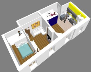  Appartement à louer 3 pièces 59 m²