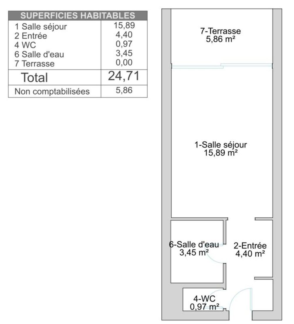Vente Appartement SANTA LUCIA DI MORIANI - 20230 - STUDIO MEUBLÉ - TERRASSE - VUE DÉGAGÉE - PISCINE VUE MER Santa lucia di moriani