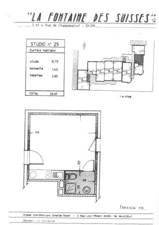  Appartement � louer 1 pi�ce 20 m�