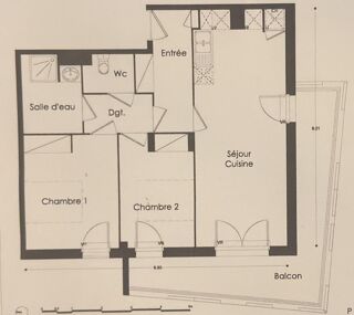  Appartement � vendre 3 pi�ces 62 m�