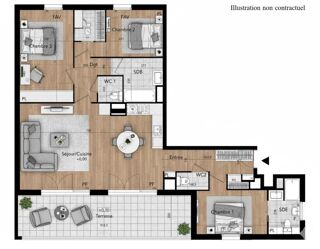  Appartement � vendre 4 pi�ces 92 m�