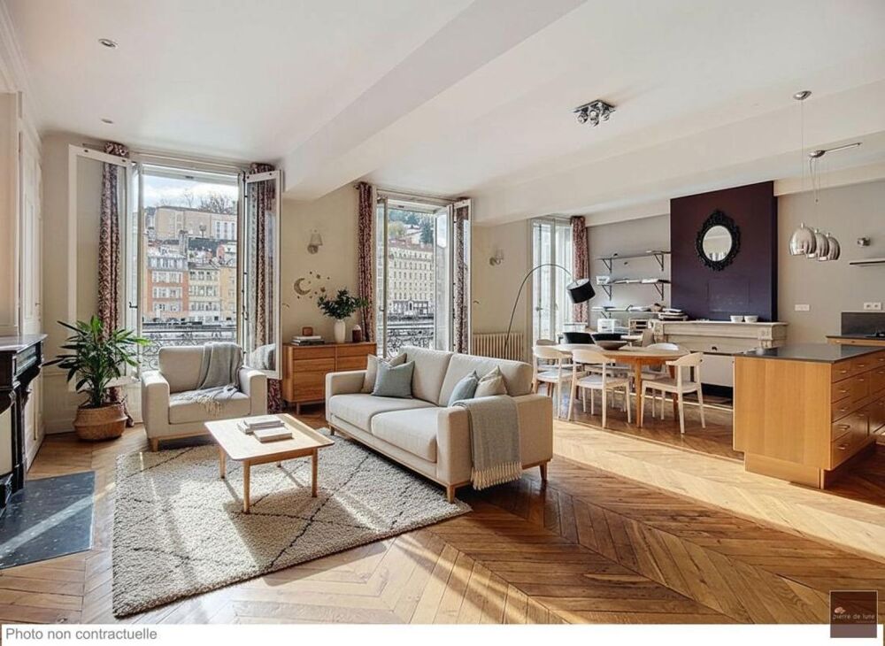 Vue Saône et Fourvière, appartement 112 m² Quai St-Vincent