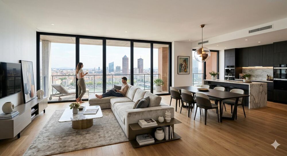 Vente Appartement **MAGNIFIQUE APPARTEMENT RARE À LA VENTE - PARKING - TERRASSE DE 36M2 - VUE DÉGAGÉE Lyon 3