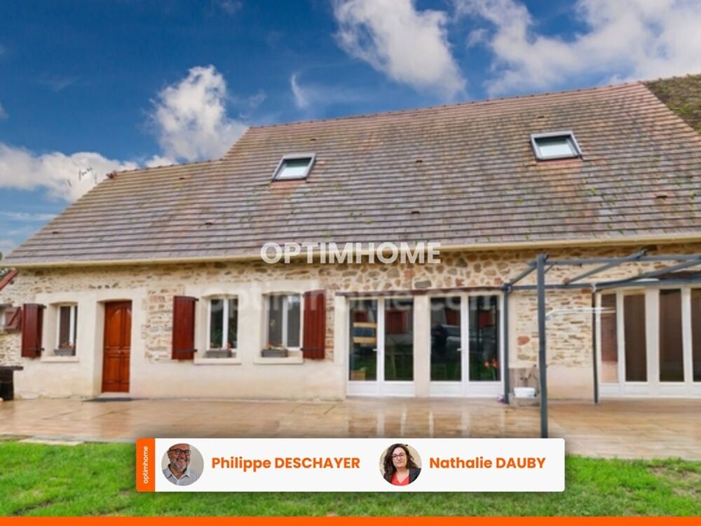 Maison en Pierre de 140 m² environ - 5 Pièces -3 Chambres + Grange sur terrain de 941 m² - CROMAC (87)