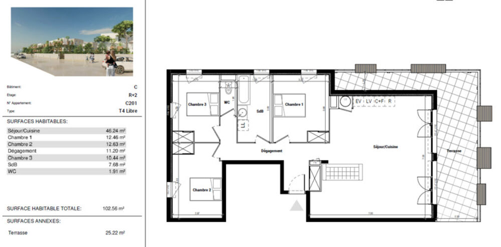 Appartement à vendre 4 pièces à FRONTIGNAN (34)