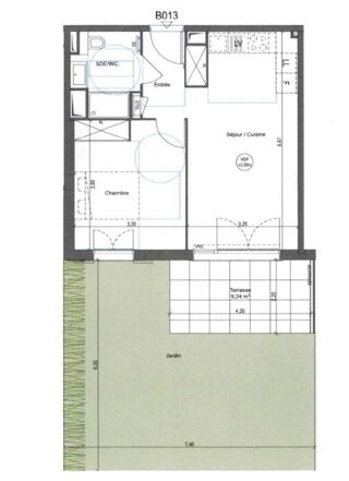  Appartement à louer 2 pièces 41 m²