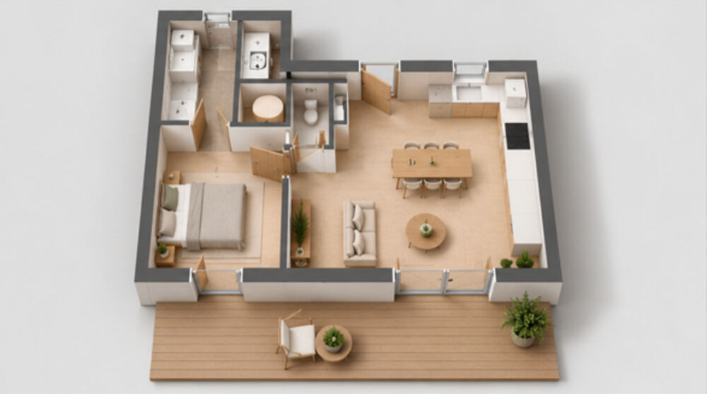 Maison ossature bois à vendre 2 pièces 51 m²BLETTERANS (39)