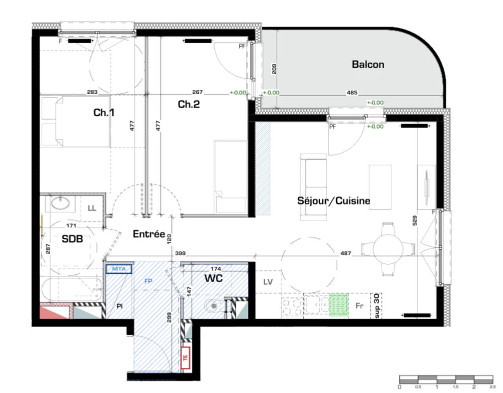 appartement à vendre 3 pièces MONTIGNY LES METZ (57)