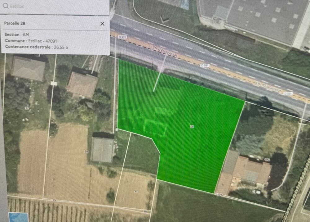 Vente Terrain TERRAIN PROFESSIONNEL À VENDRE – ESTILLAC (ZONE UX) Estillac