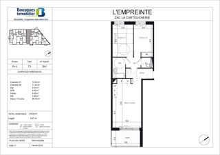  Appartement à louer 3 pièces 64 m²