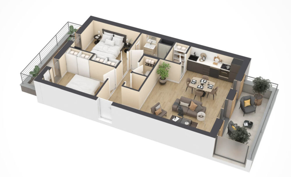 PATRIMONIO (20) appartement à vendre 3 pièces de 60,53 m2