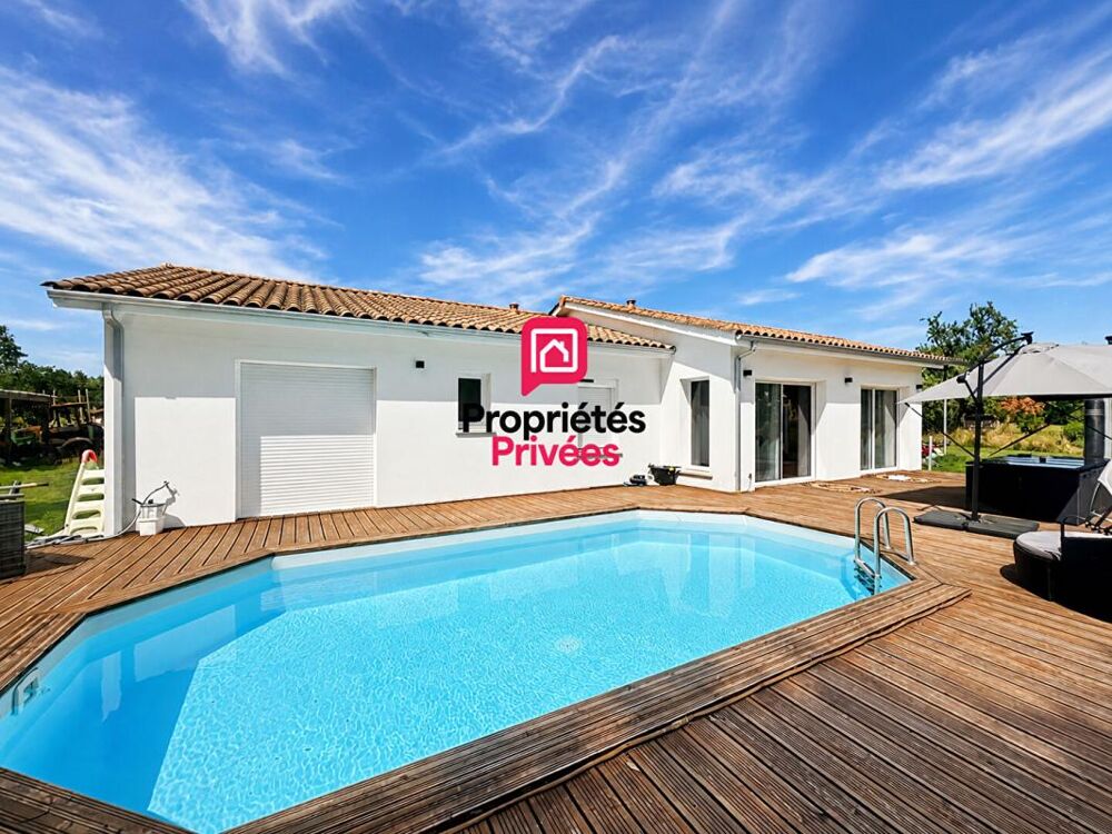 Maison contemporaine 4 chambres avec piscine et terrain constructible