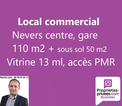 NEVERS - LOCAL COMMERCIAL, BUREAUX, GRANDE VITRINE 118000 58000 Nevers