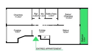  Appartement à vendre 3 pièces 65 m²