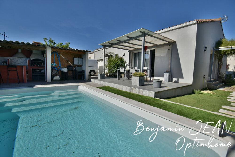 Maison récente de plain-pied f4 avec piscine et cuisine dété