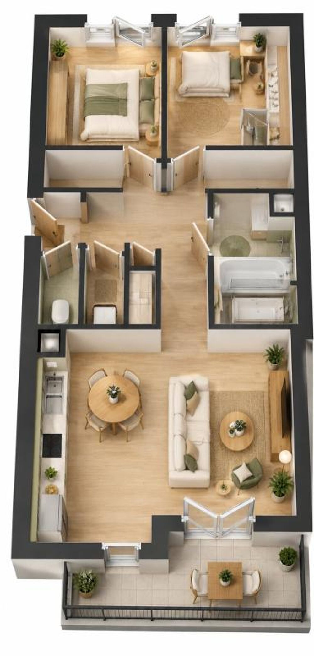 Vente Appartement T3 NEUF À BEAUMONT – 2? ÉTAGE – BALCON Beaumont