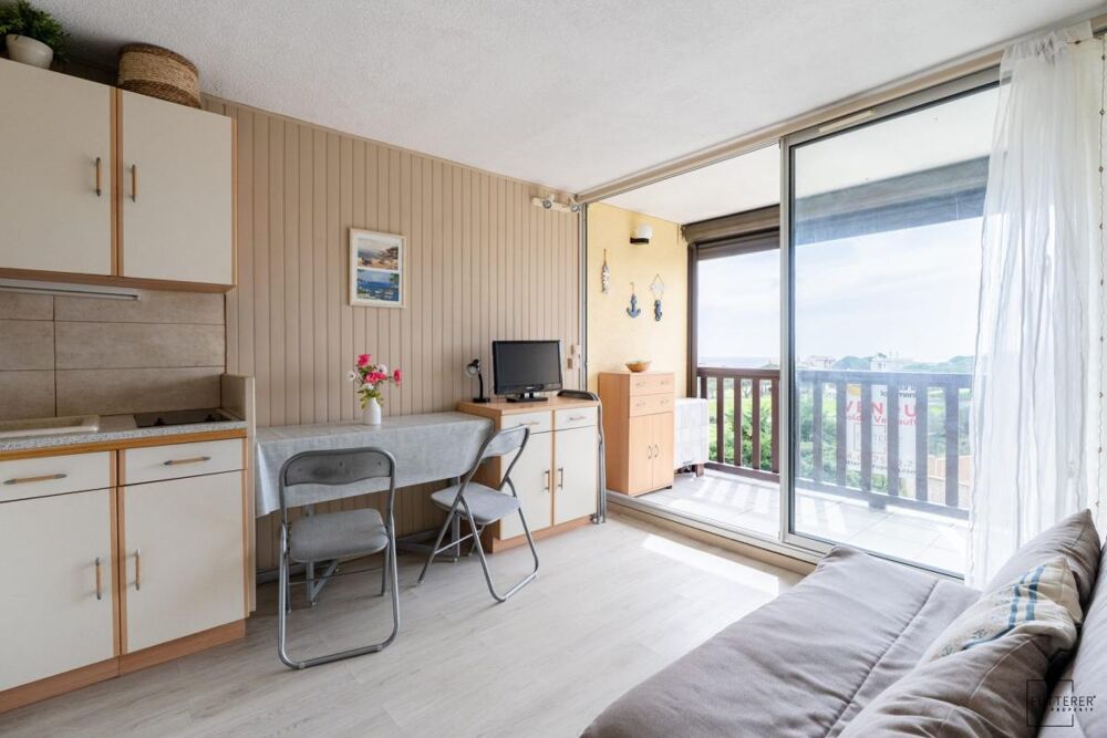 Vente Appartement Studio +Cabine avec terrasse et Parking Saint pierre la mer