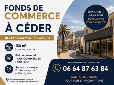 Fonds de commerce &agrave; c&eacute;der &agrave; AJACCIO (20) 146340 20000 Ajaccio