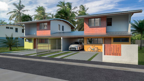 Dpt Guyane (973), à vendre MATOURY maison P4 de 90,1 m² - Terrain de 417 m2 323000 Matoury (97351)