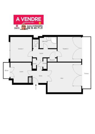  Appartement � vendre 3 pi�ces 63 m�