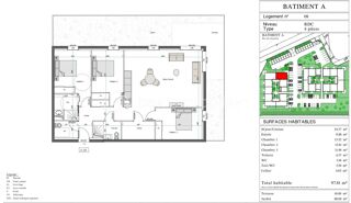  Appartement � vendre 4 pi�ces 97 m�