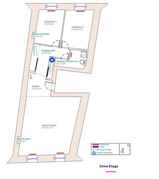  Appartement à louer 3 pièces 69 m²