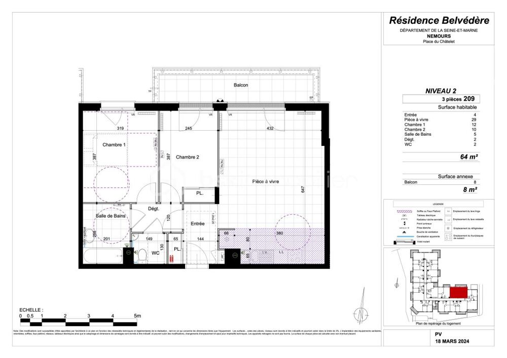 Appartement T3 Neuf 64 m2