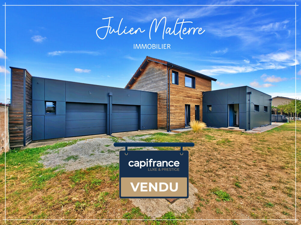 St-Just-St-Rambert, maison d'architecte 147 m², 4 chambres, garage double sur terrain de 985 m²
