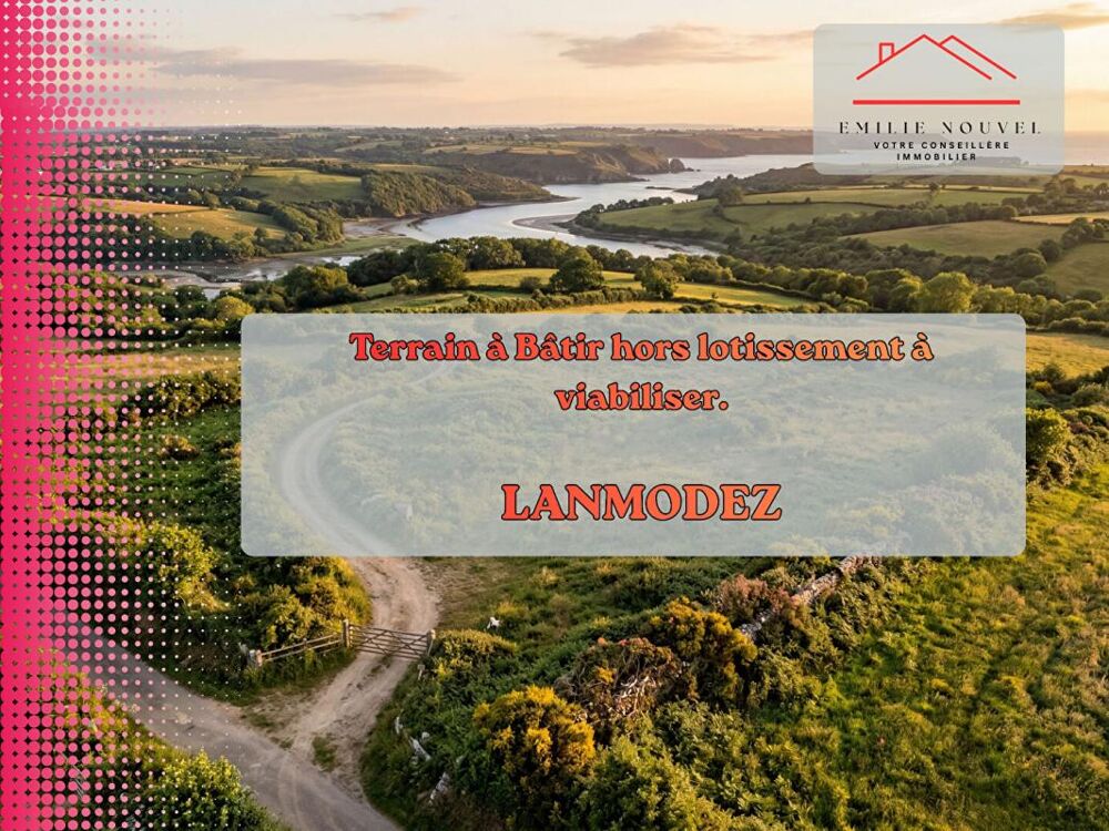 Vente Terrain Terrain constructible de 1011 m² au calme à Lanmodez, hors lotissement Lanmodez