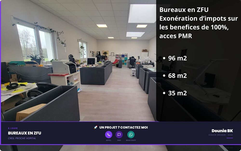   BUREAUX À LOUER EN QPV (ex-ZFU) / Accès PMR ? Idéal professions médicales ou activités 