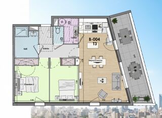  Appartement � vendre 3 pi�ces 63 m�