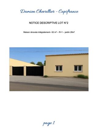  Maison  vendre 3 pices 62 m