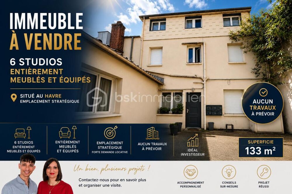 Vente Immeuble IMMEUBLE DE RAPPORT – HYPER CENTRE LE HAVRE – INVESTISSEMENT CLÉ EN MAIN Le havre