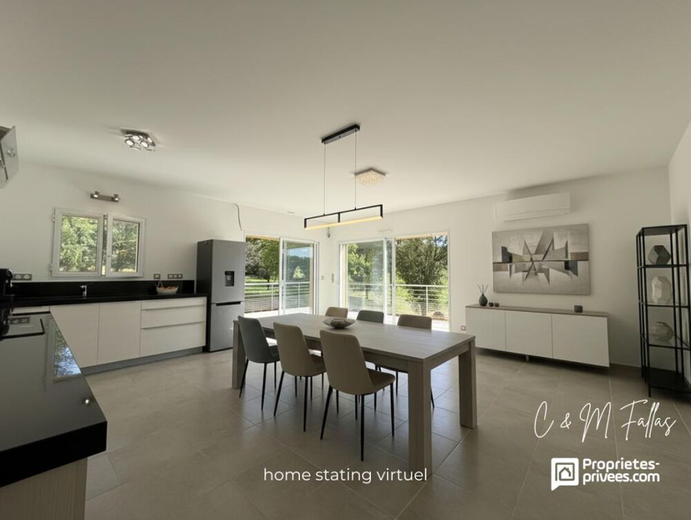 Vente Maison Villa 120 m² , garage 126 m², vue imprenable sur le Ventoux et les monts environnants Blauvac