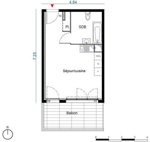  Appartement  louer 1 pice 28 m