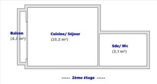  Appartement à louer 1 pièce 26 m²