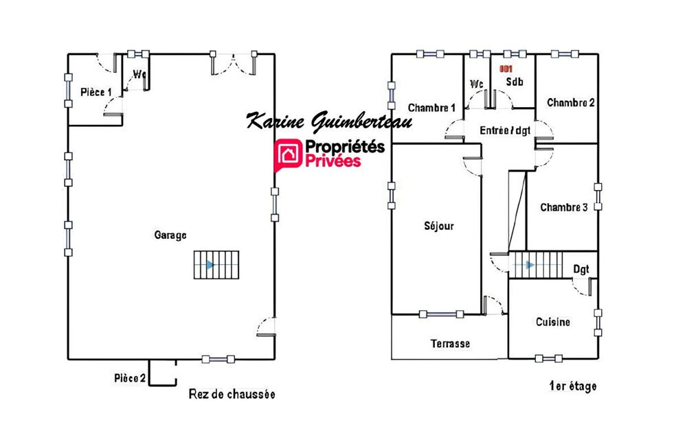 Vente Maison Axe passant : Saint Denis De Pile / Maison 3 chambres - garage - jardin Saint denis de pile