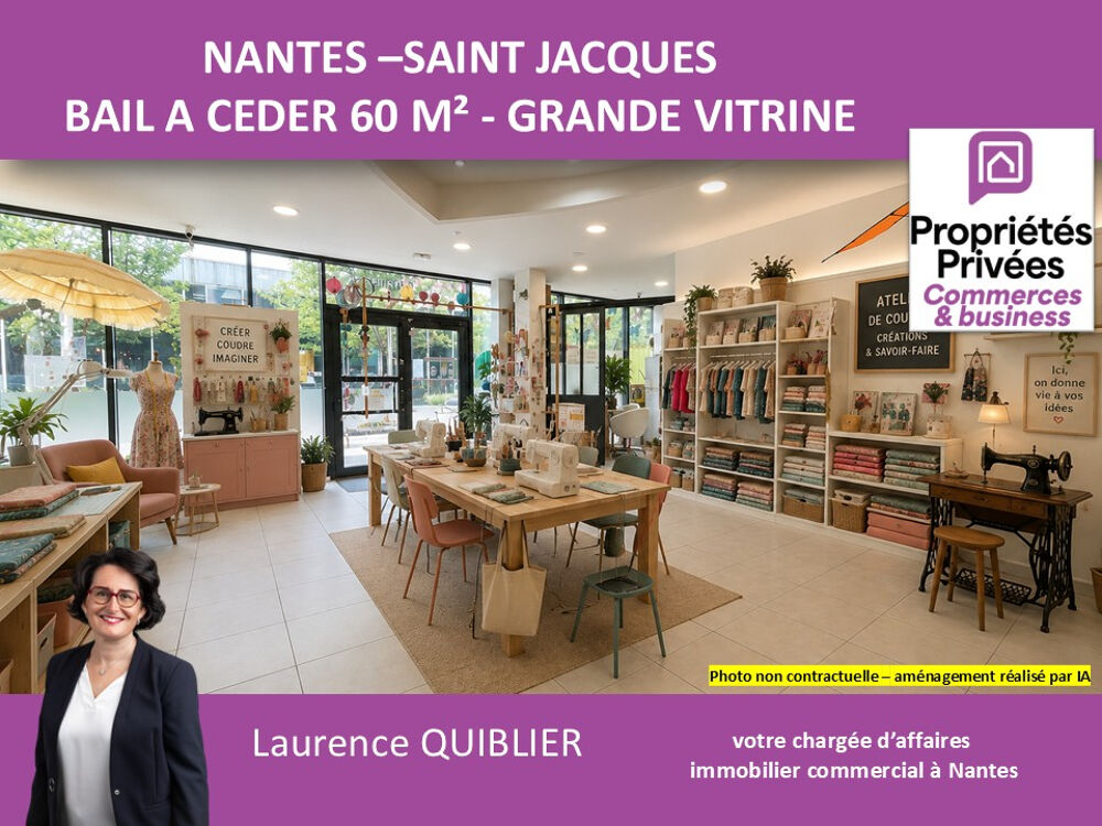   44200 NANTES, SAINT JACQUES - BAIL A CEDER LOCAL 60 M² 