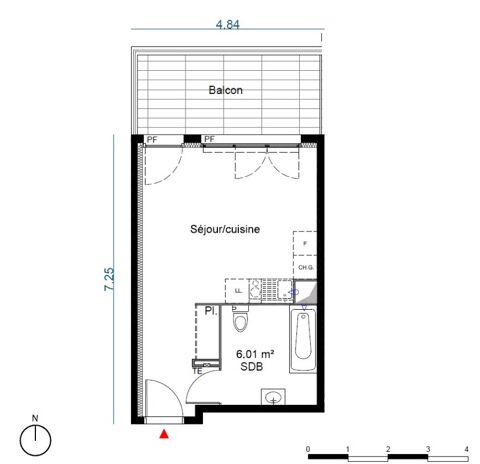  Appartement � louer 1 pi�ce 27 m�