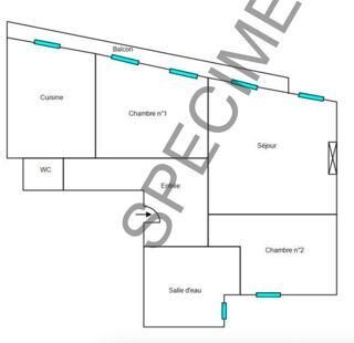  Appartement � vendre 3 pi�ces 58 m�