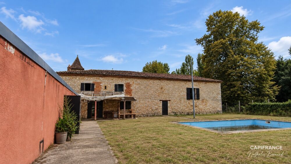 FUMEL  ENSEMBLE IMMOBILIER EN PIERRE À RÉNOVER SUR PRÈS DE 2 HA