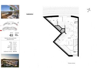  Appartement  vendre 2 pices 59 m