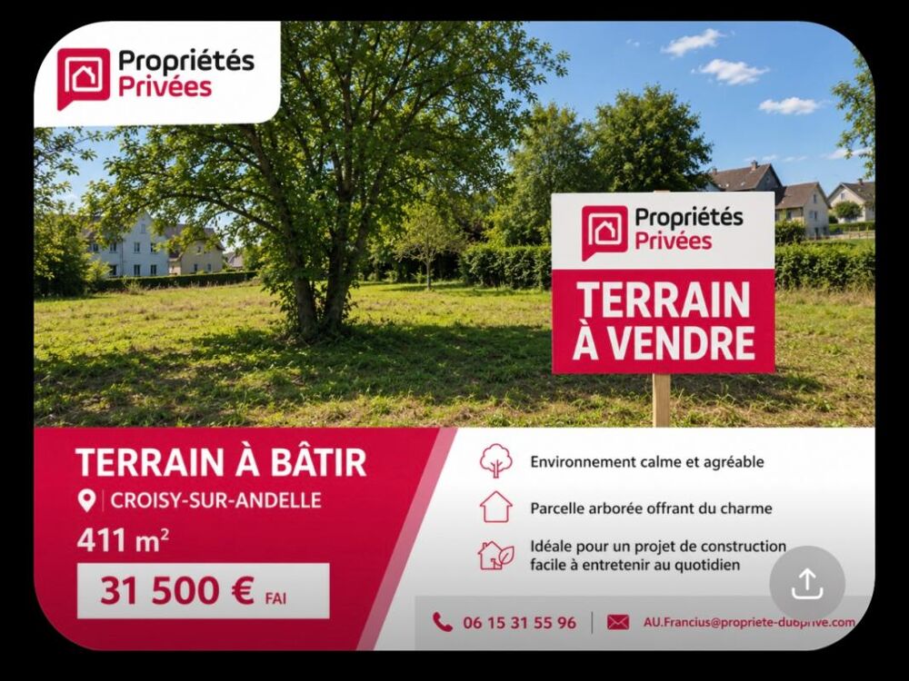Vente Terrain Terrain Croisy Sur Andelle Croisy sur andelle