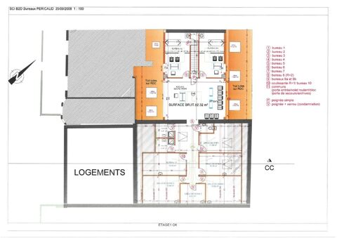   Maison médicale – ERP médical classe 5 – 551 m² – Lyon 8e – cabinets avec point d'eau – Prêt à exploiter 