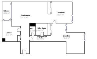  Appartement � vendre 4 pi�ces 75 m�